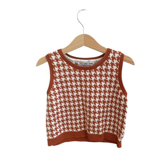 Houndstooth Cardigan & Tank Top Set For Girls - Sincerely Jules - Picture 3 of 12